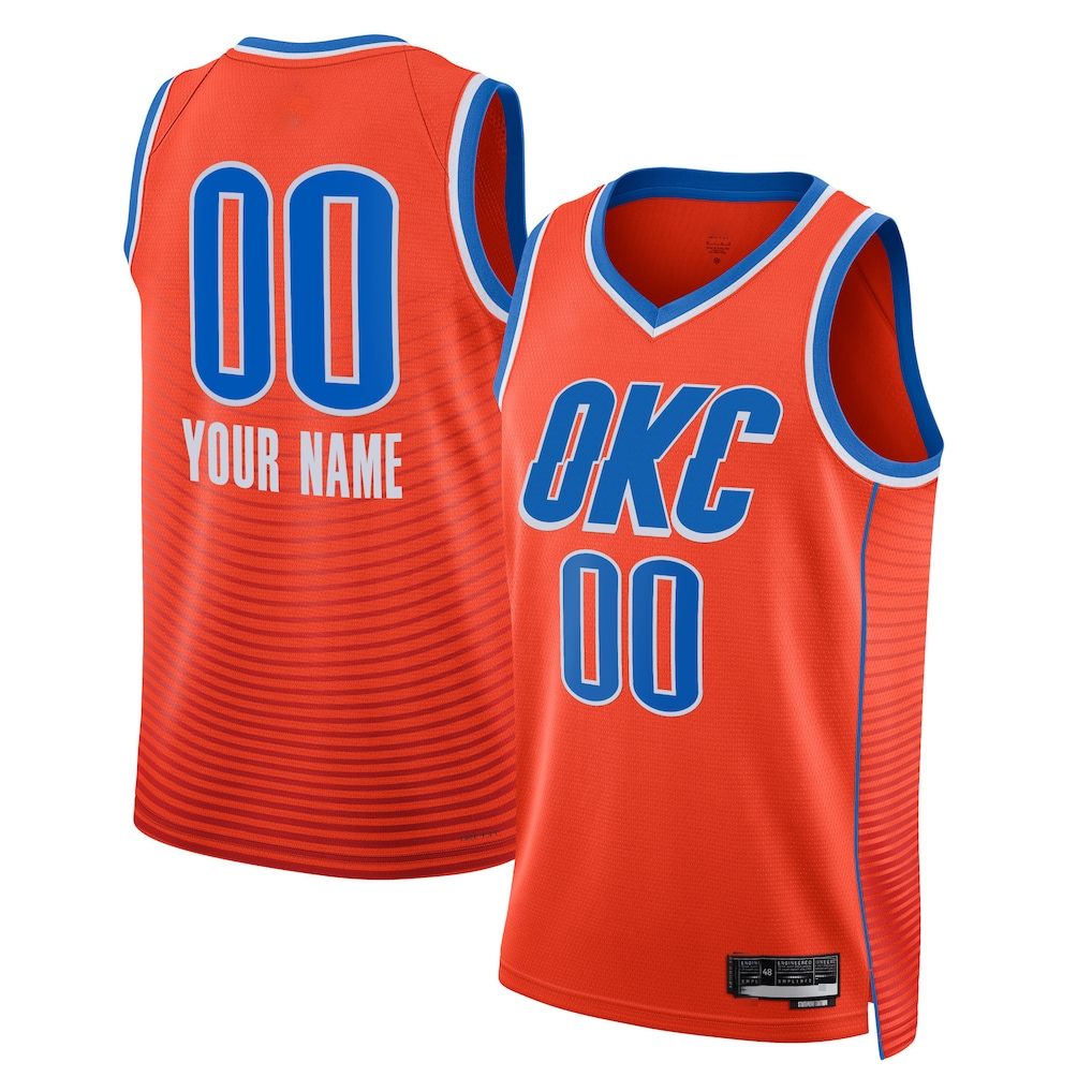 RedF Custom OC.Thunder Jordan Brand Orange 202223 Swingman Stitched Jerseys - Statement Edition
