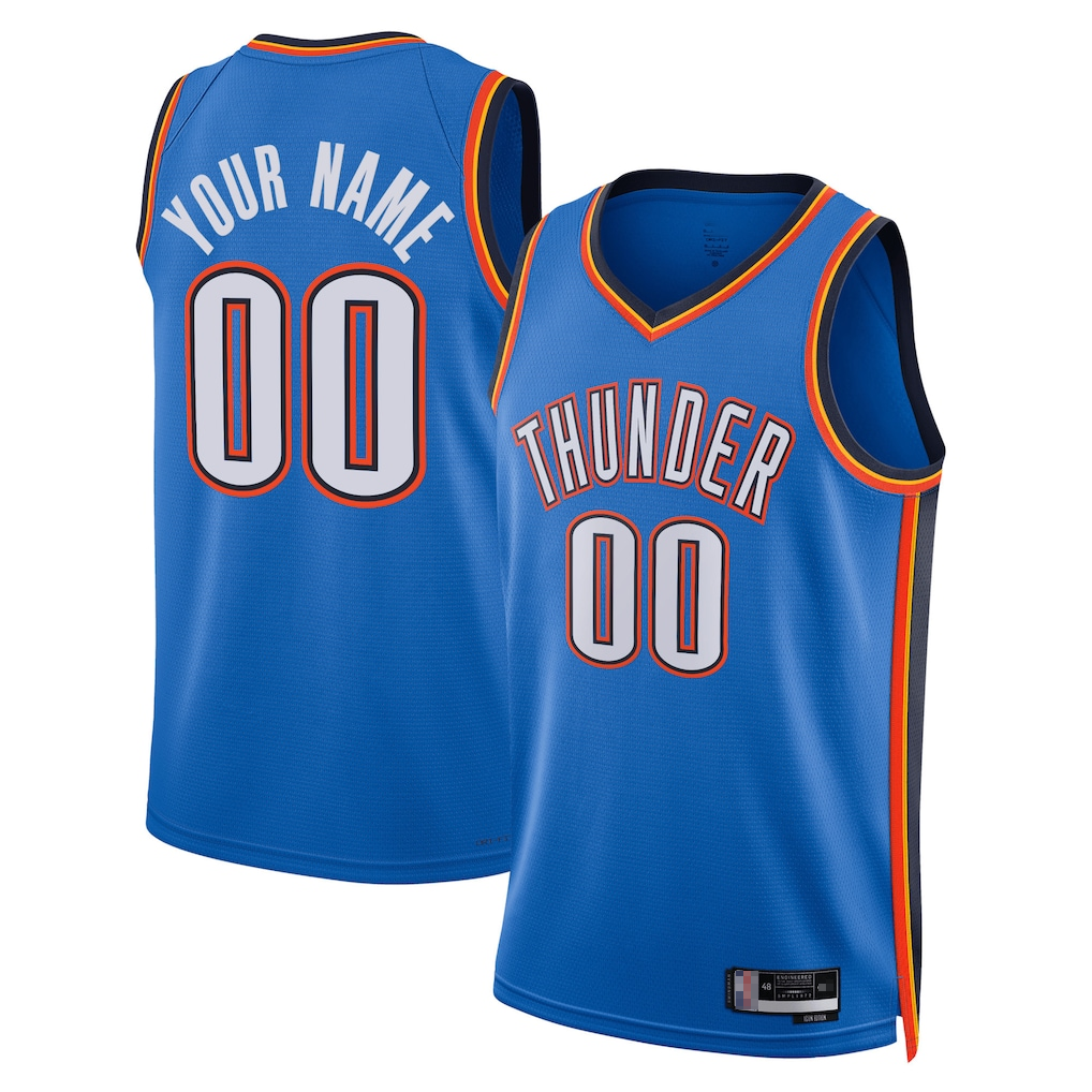 RedF Custom OC.Thunder Blue Fast Break Stitched Jerseys- Statement Edition