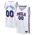 RedF Custom P.76ers  White Fast Break Jerseys - Association Edition