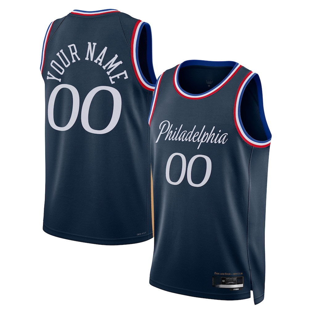 RedF Custom P.76ers Navy 202526 City Edition Swingman Jerseys