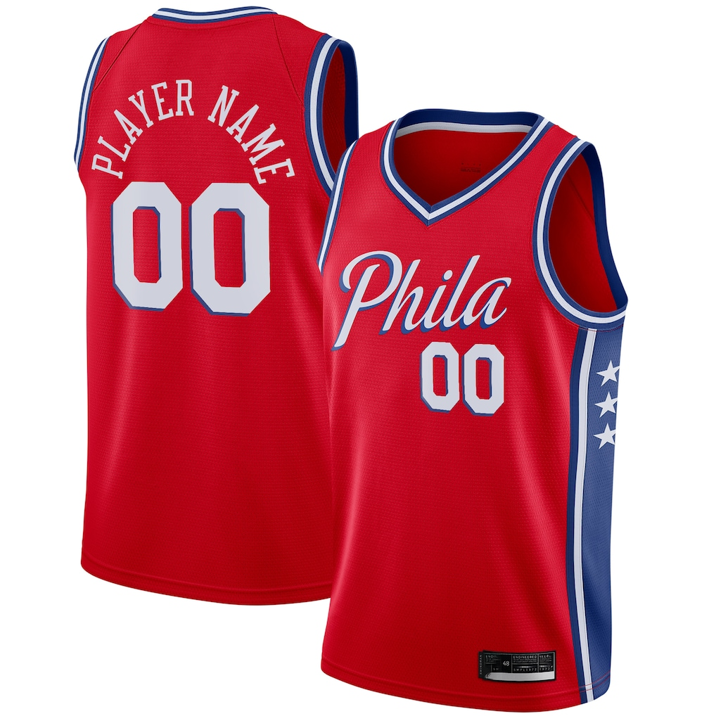RedF Custom P.76ers Red Swingman Jerseys - Statement Edition