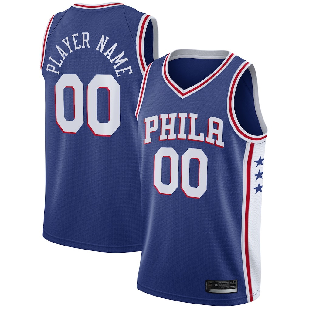 RedF Custom P.76ers Royal 202021 Swingman Jerseys - Icon Edition