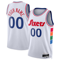 RedF Custom P.76ers White 202425 Swingman Jerseys - City Edition