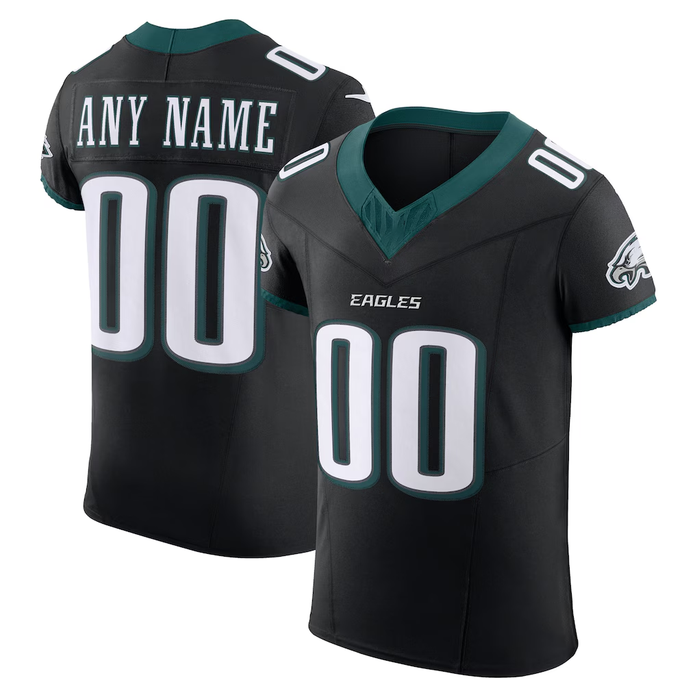 Pkot Custom P.Eagles Black Alternate Vapor F.U.S.E. Elite Stitched Jerseys
