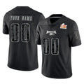 RedF Custom P.Eagles Black Fashion Super Bowl LIX Home Game Any Name & Numbers Stitched Jerseys