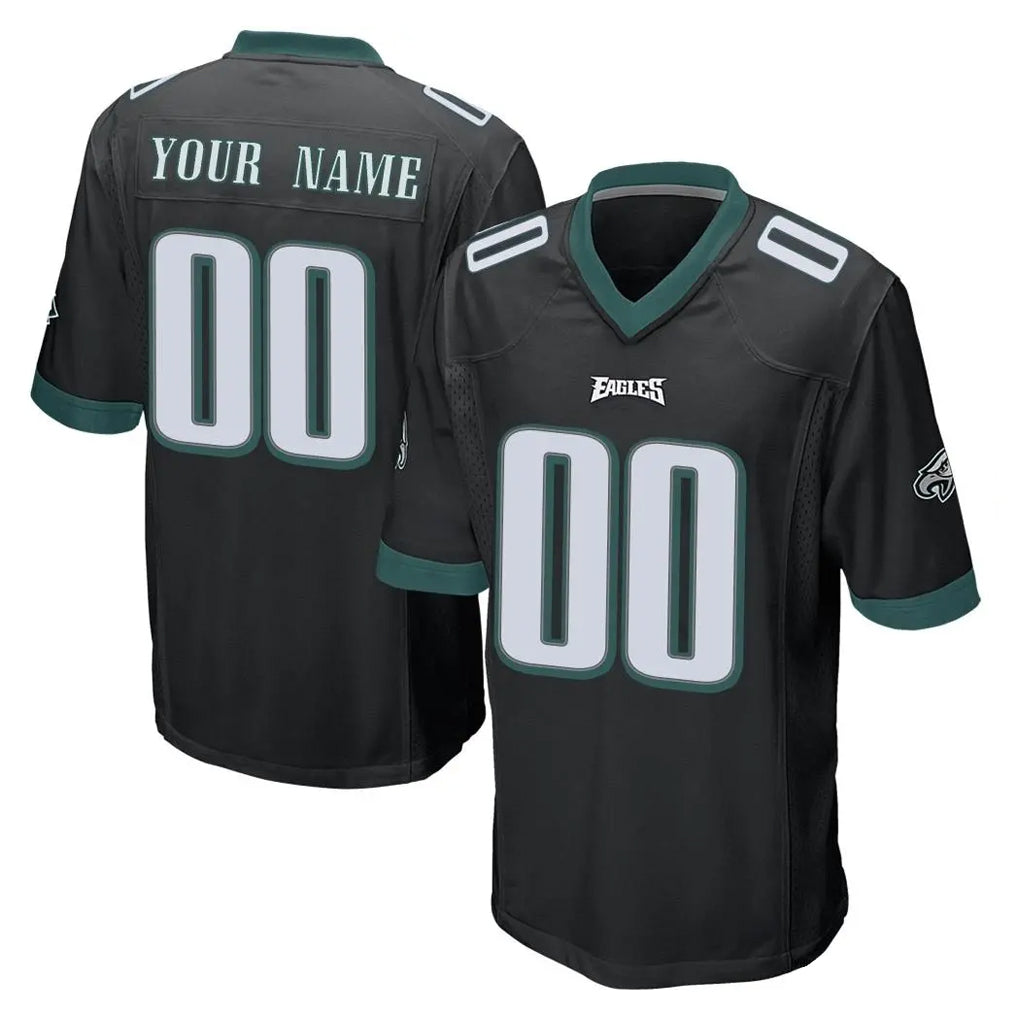 RedF Custom P.Eagles Black Home Game Any Name & Numbers Stitched Jerseys
