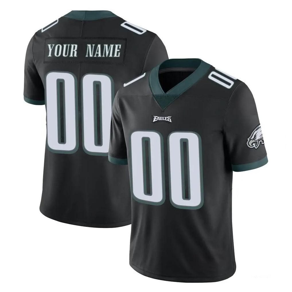 RedF Custom P.Eagles Black Limited Vapor Untouchable Home Game Any Name & Numbers Stitched Jerseys