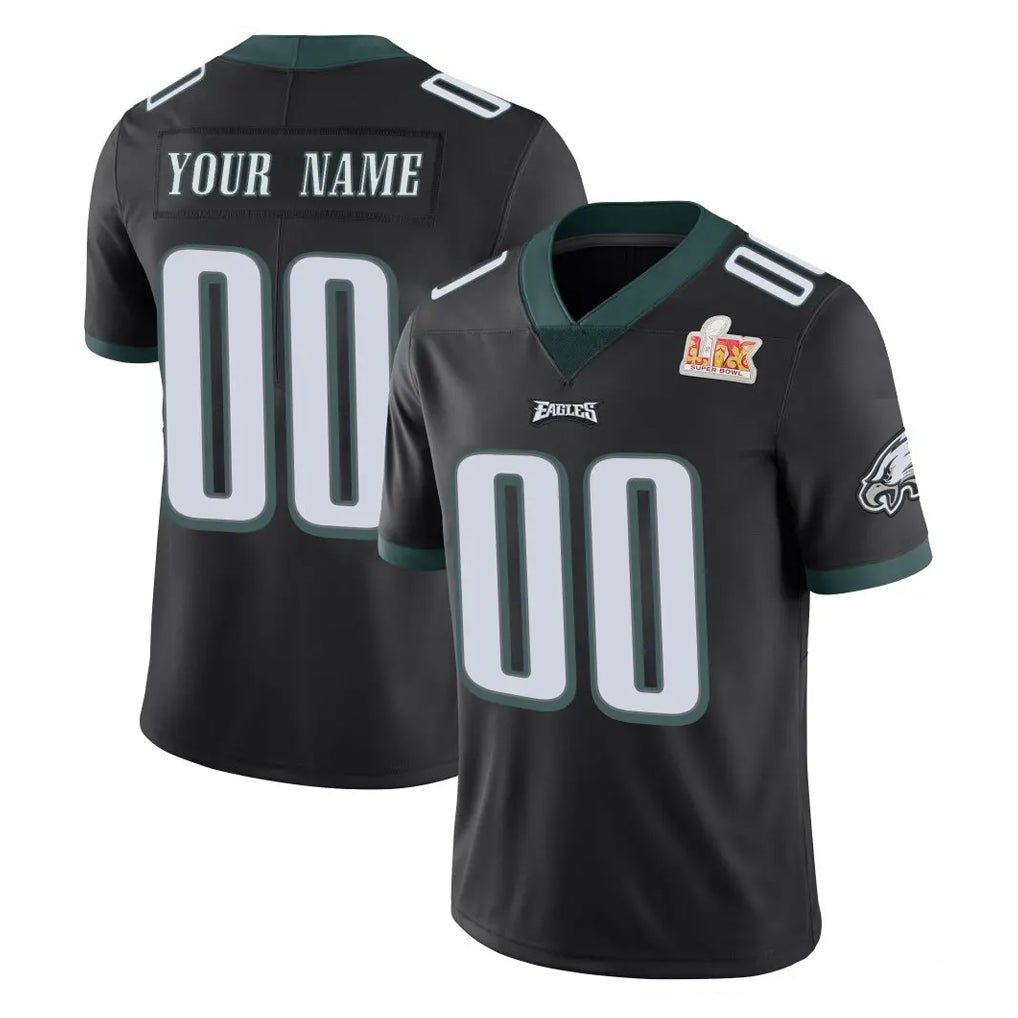 RedF Custom P.Eagles Black Limited Vapor Untouchable Super Bowl LIX Home Game Any Name & Numbers Stitched Jerseys