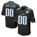 RedF Custom P.Eagles Black Super Bowl LIX Home Game Any Name & Numbers Stitched Jerseys