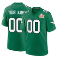 RedF Custom P.Eagles Green Kelly Alternate Super Bowl LIX Home Game Any Name & Numbers Stitched Jerseys
