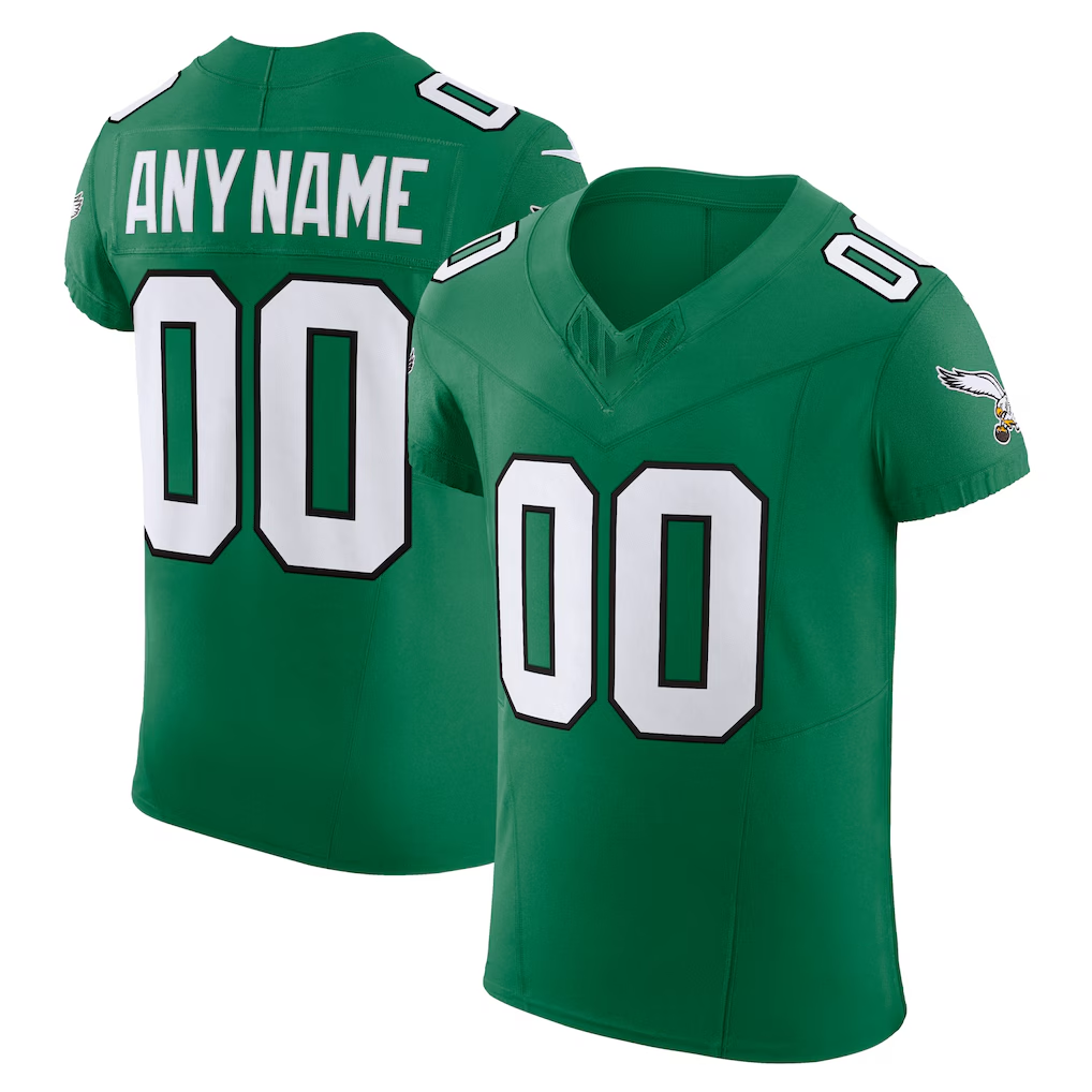 RedF Custom P.Eagles Kelly Green 2nd Alternate Vapor F.U.S.E. Elite Stitched Jerseys