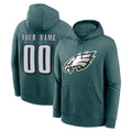 RedF Custom P.Eagles Midnight Green Performance Pullover Hoodies Home Game Any Name & Numbers Stitched Jerseys