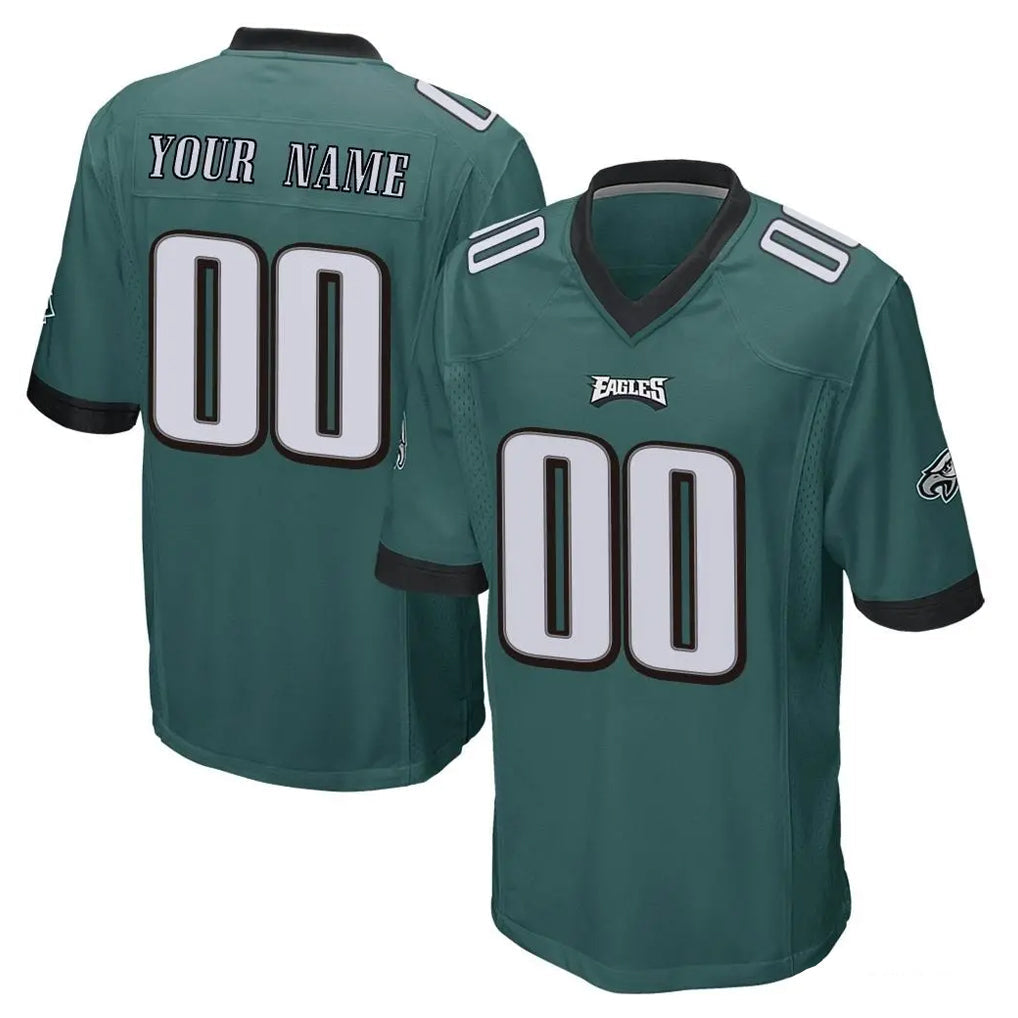 RedF Custom P.Eagles Team Color Green Home Game Any Name & Numbers Stitched Jerseys