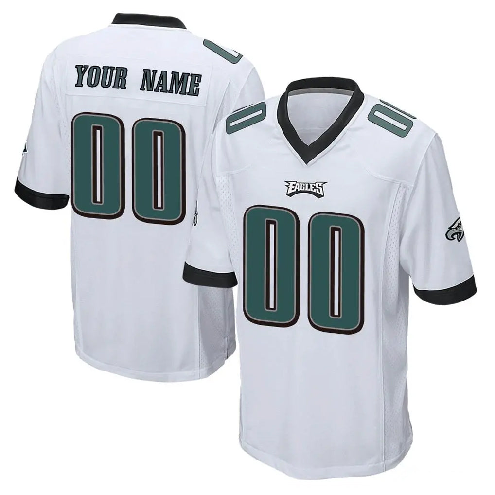 RedF Custom P.Eagles White Home Game Any Name & Numbers Stitched Jerseys