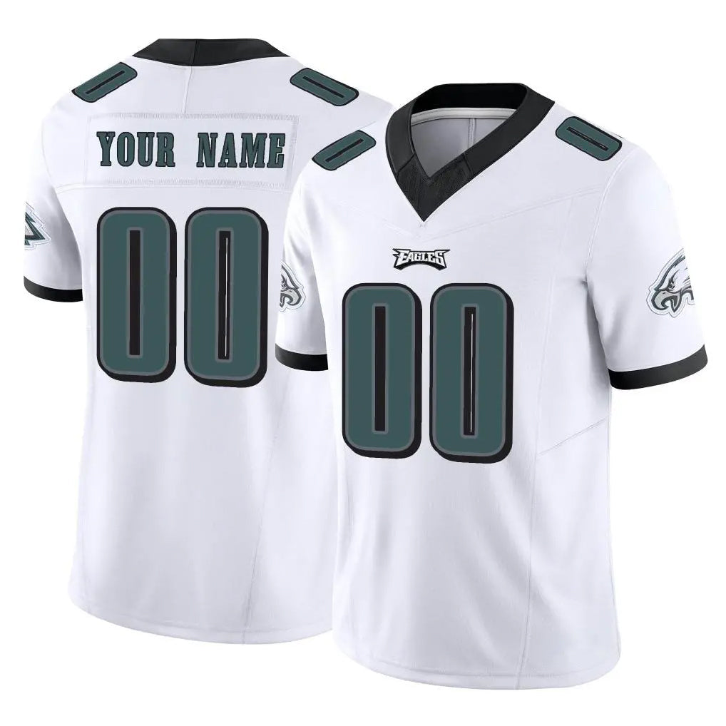 RedF Custom P.Eagles White Limited Vapor F.U.S.E. Home Game Any Name & Numbers Stitched Jerseys