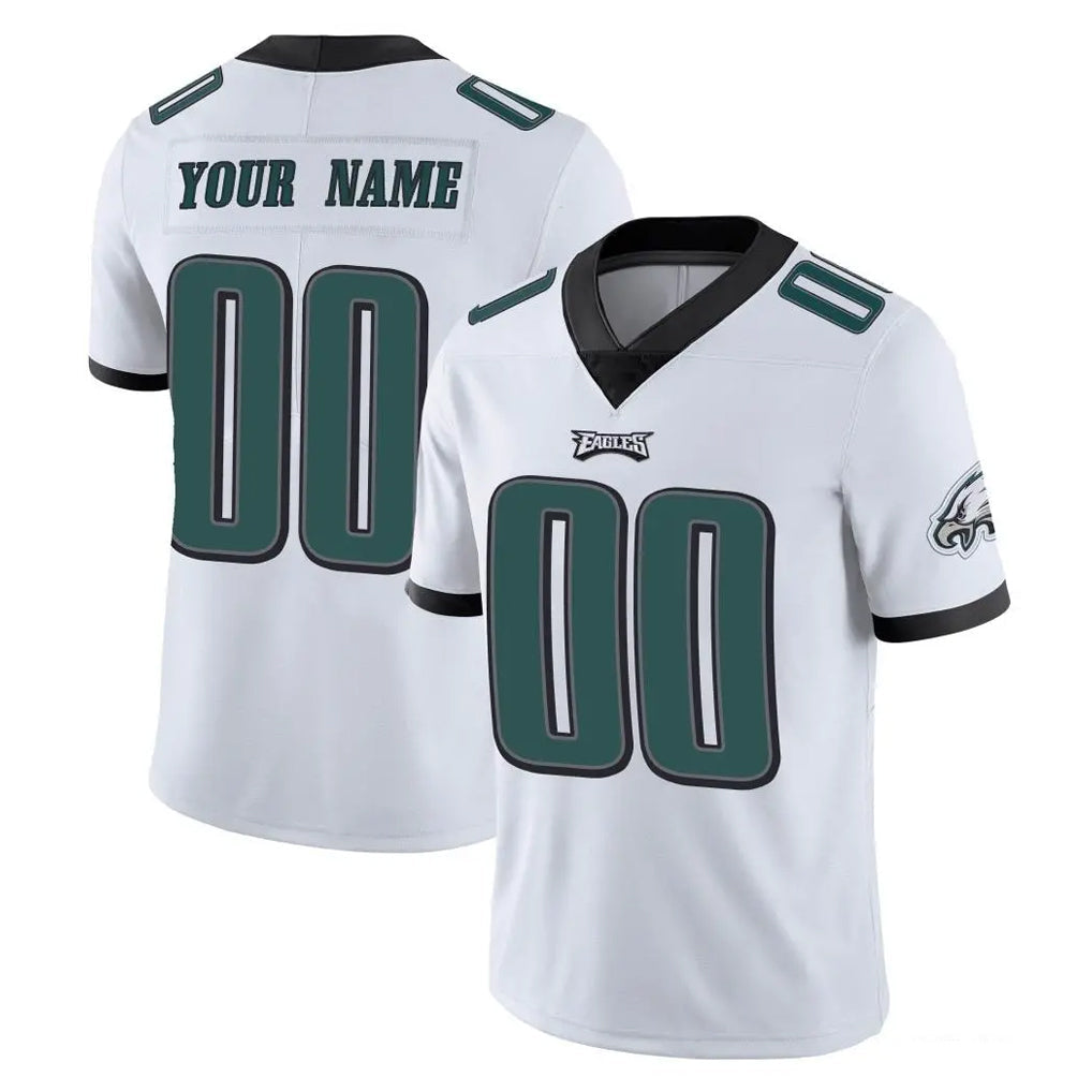 RedF Custom P.Eagles White Limited Vapor Untouchable Home Game Any Name & Numbers Stitched Jerseys