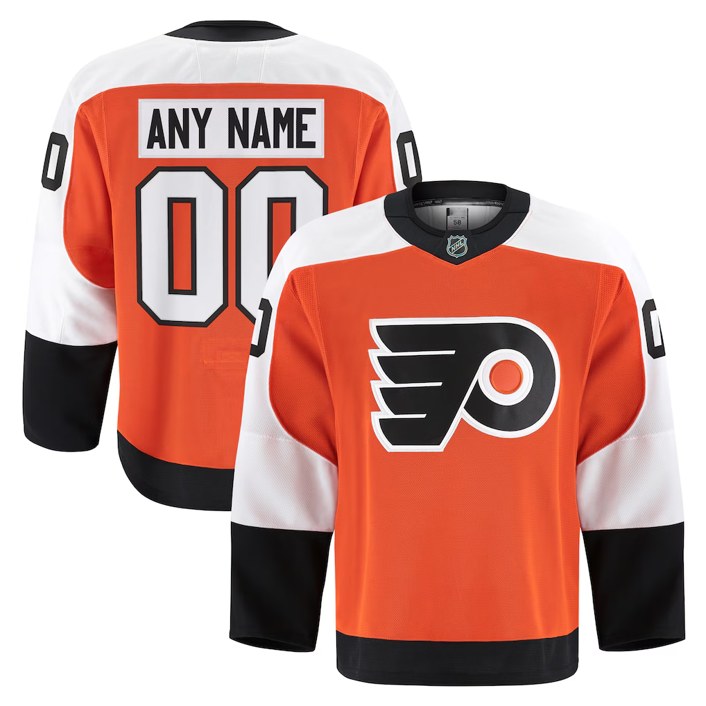 RedF Custom P.Flyers Orange Home Authentic Pro Jerseys