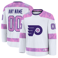 RedF Custom P.Flyers White 2024 Hockey Fights Cancer Practice Jerseys