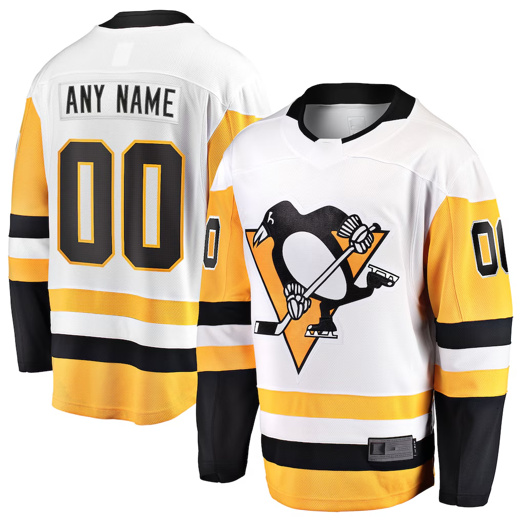 RedF Custom P.Penguins White Away Breakaway Jerseys