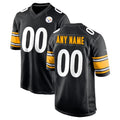 RedF Custom P.Steelers Black Home Game Any Name & Numbers Stitched Jerseys