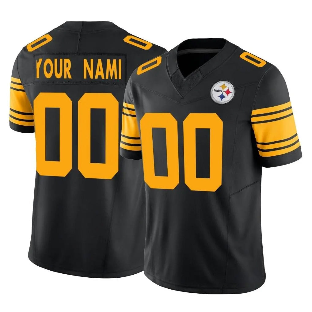 RedF Custom P.Steelers Black Limited 2nd Alternate Vapor F.U.S.E. Home Game Any Name & Numbers Stitched Jerseys