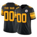 RedF Custom P.Steelers Black Limited 2nd Alternate Vapor F.U.S.E. Home Game Any Name & Numbers Stitched Jerseys