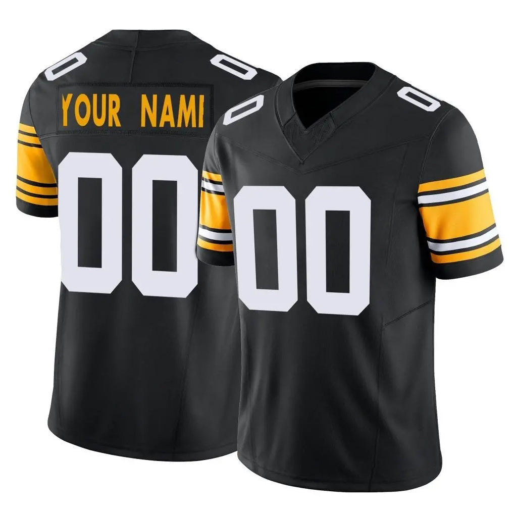 RedF Custom P.Steelers Black Limited Alternate Vapor F.U.S.E. Home Game Any Name & Numbers Stitched Jerseys