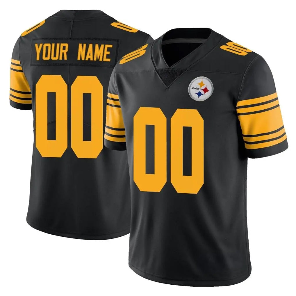 RedF Custom P.Steelers Black Limited Color Rush Home Game Any Name & Numbers Stitched Jerseys