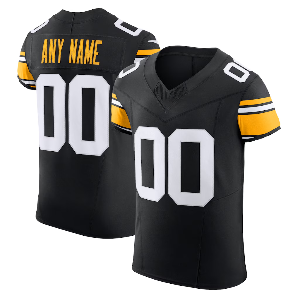 Pkot Custom P.Steelers Black Vapor F.U.S.E. Elite Stitched Jerseys