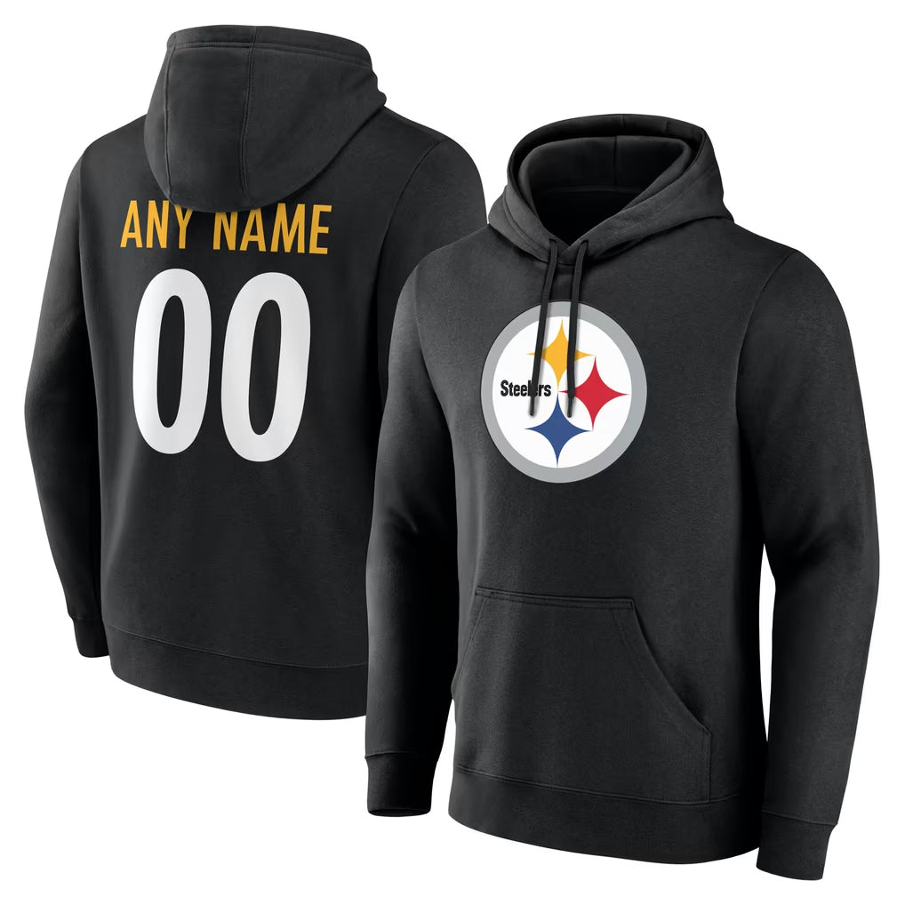 RedF Custom P.Steelers Black Salute to Service Hoodies Limited Game Any Name & Numbers Stitched Jerseys