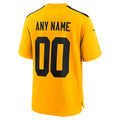 Pkot Custom P.Steelers Gold Alternate Game Stitched Jerseys