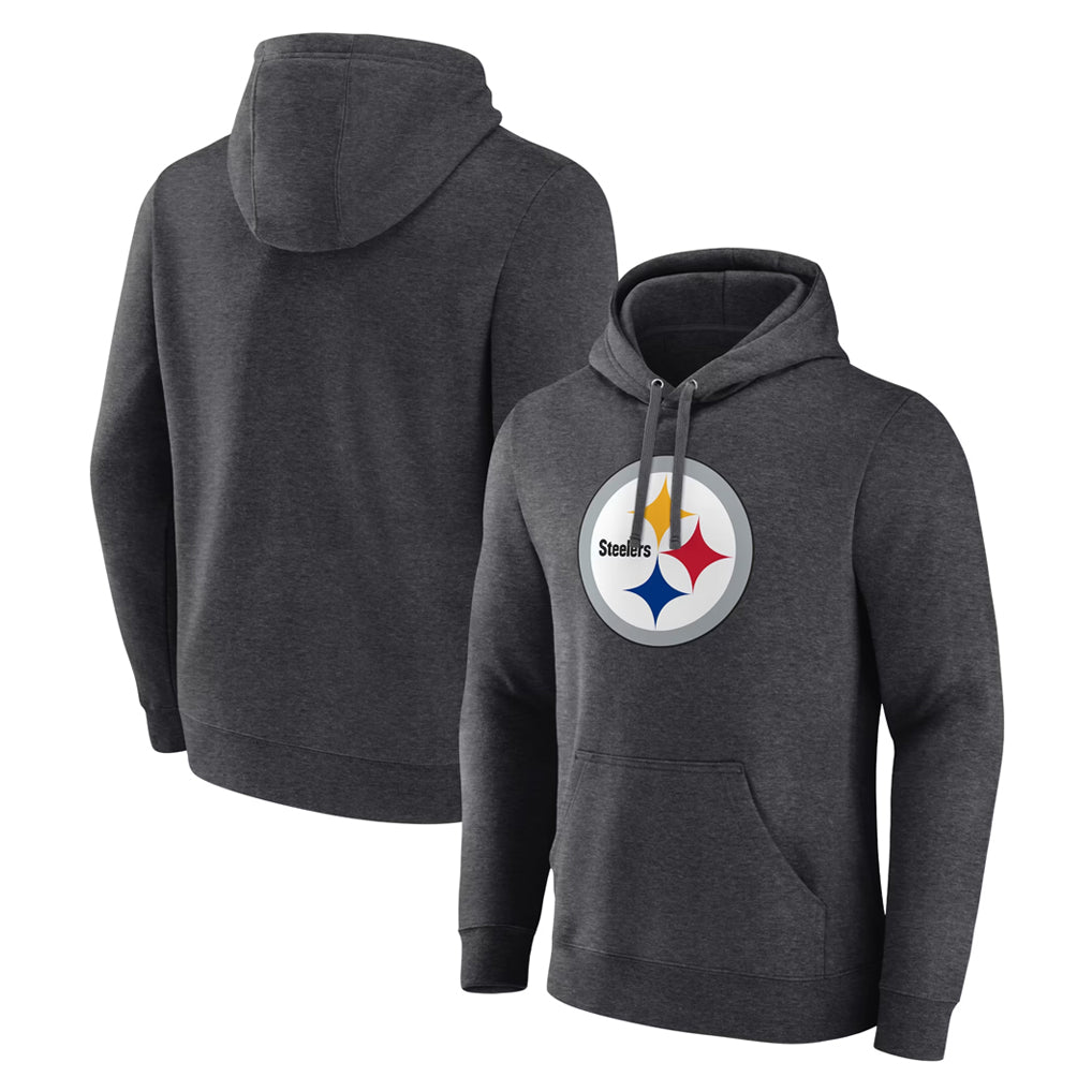 RedF Custom P.Steelers Gray Pullover Hoodies Limited Any Name & Numbers  Stitched Jerseys