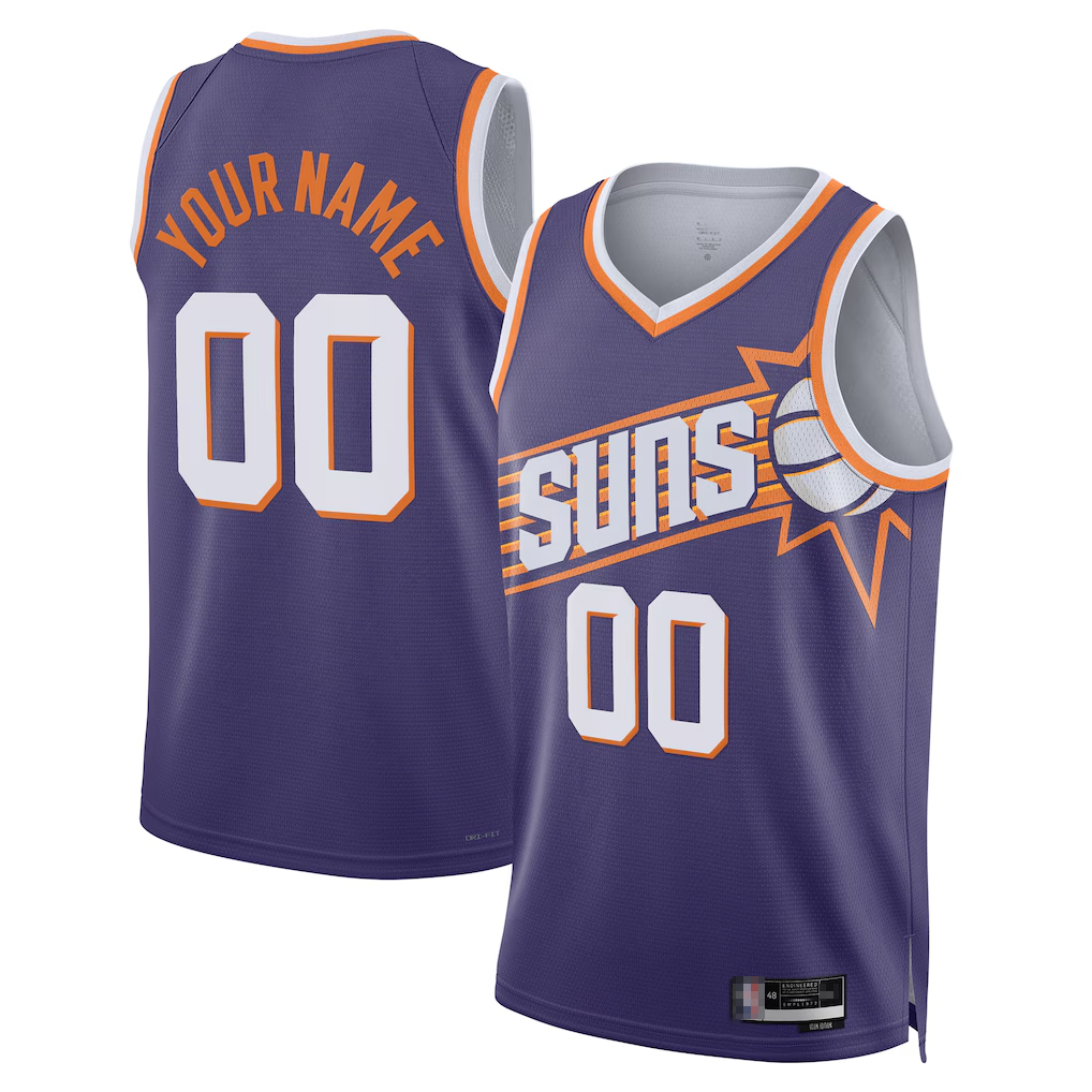 RedF Custom P.Suns Purple Swingman Stitched Jerseys - Icon Edition