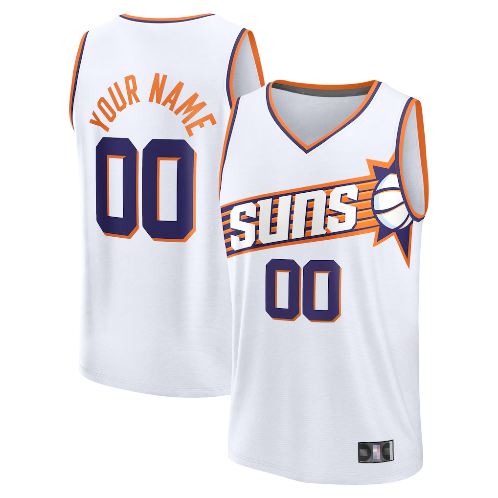RedF Custom P.Suns White Swingman Stitched Jerseys- Association Edition