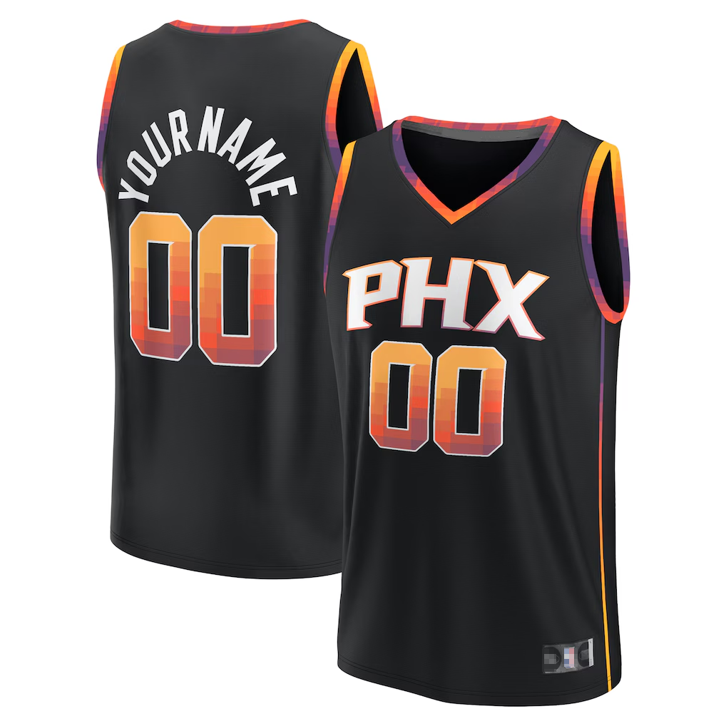 RedF Custom P.Suns Black Fast Break Replica Stitched Jerseys - Statement Edition