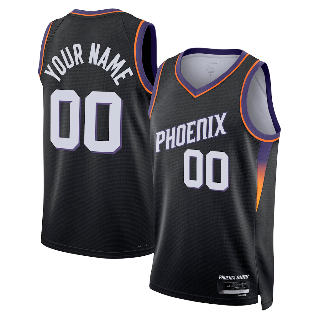 RedF Custom P.Suns Black Swingman Stitched Jerseys - Statement Edition
