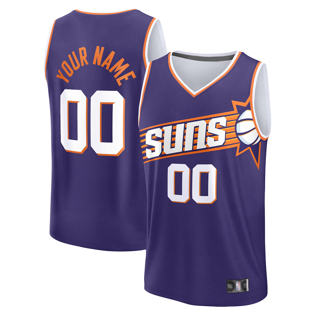 RedF Custom P.Suns Purple Fast Break Stitched Jerseys - Icon Edition