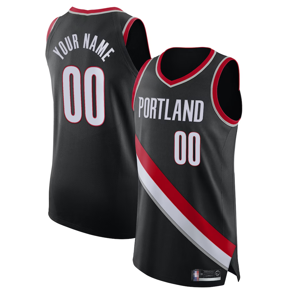 RedF Custom PT.Blazers Black 202021 Authentic Stitched Jerseys- Icon Edition