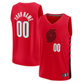 RedF Custom PT.Blazers Red Fast Break Replica Stitched Jerseys- Statement Edition