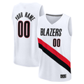 RedF Custom PT.Blazers White Fast Break Replica Stitched Jerseys - Association Edition