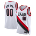 RedF Custom PT.Blazers White Swingman Stitched Jerseys- Association Edition