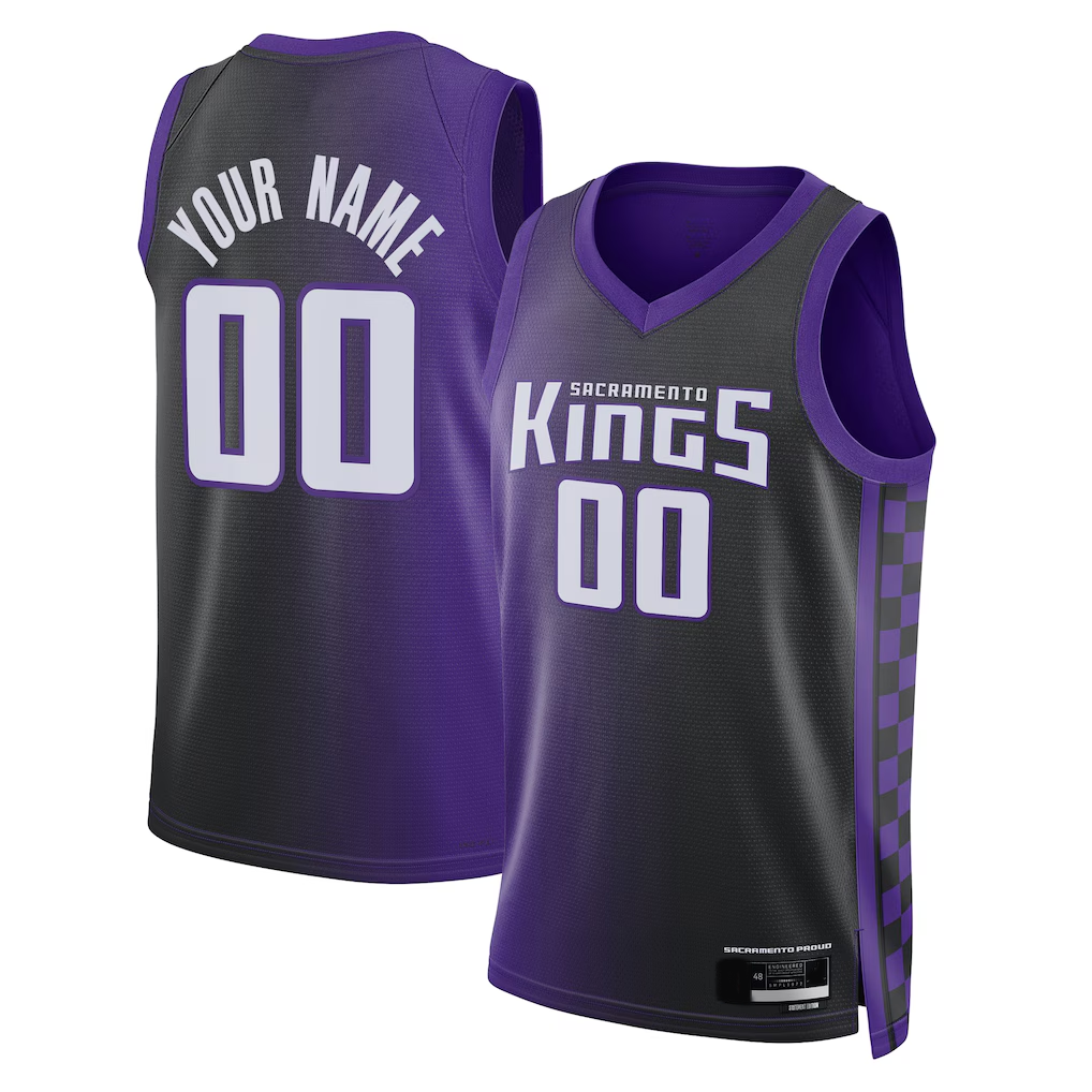 RedF Custom S.Kings Purple Swingman Stitched Jerseys - Statement Edition