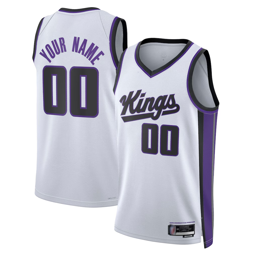 RedF Custom S.Kings White Swingman Stitched Jerseys - Association Edition