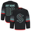 RedF Custom S.Kraken Black Alternate Authentic Pro Jerseys
