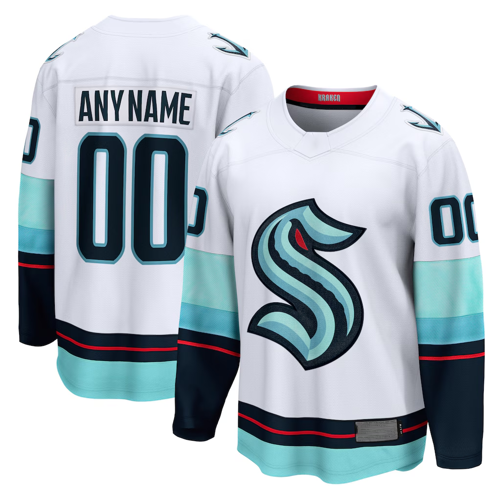 RedF Custom S.Kraken White Away Breakaway Jerseys