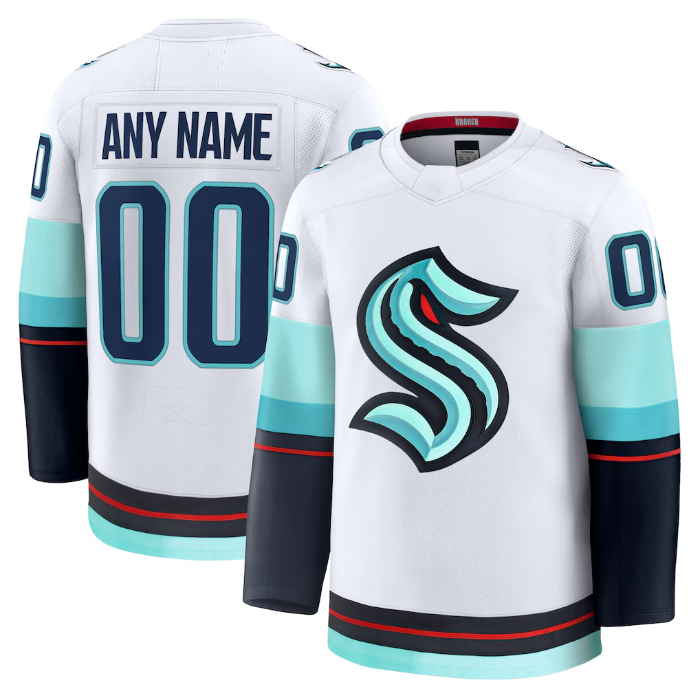 RedF Custom S.Kraken White Away Premium Jerseys