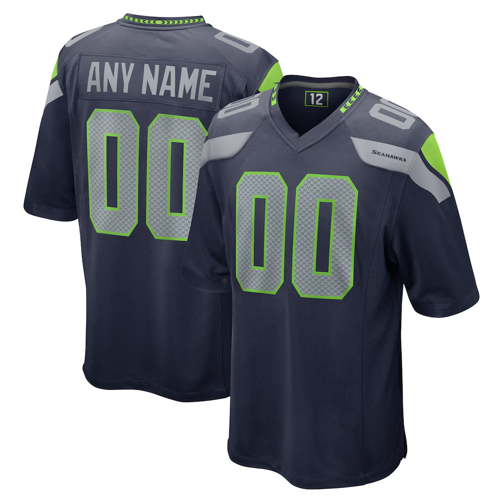 RedF Custom S.Seahawks College Navy Game Stitched Jerseys