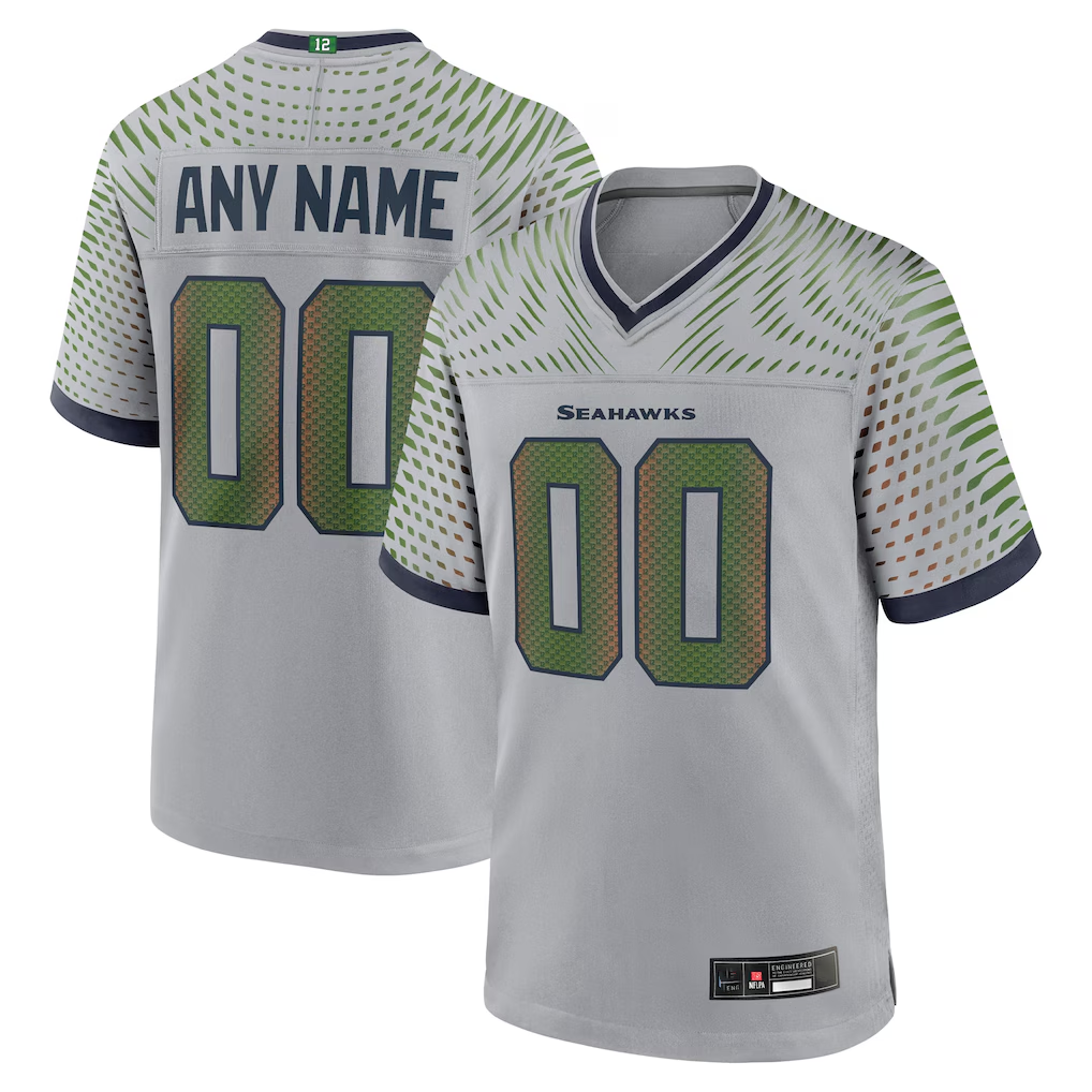 RedF Custom S.Seahawks Gray 2025 Rivalries Collection Game Stitched Jerseys