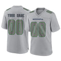 RedF Custom S.Seahawks Gray Atmosphere Fashion Home Game Any Name & Numbers Stitched Jerseys