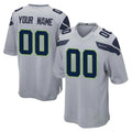 RedF Custom S.Seahawks Gray Home Game Any Name & Numbers Stitched Jerseys